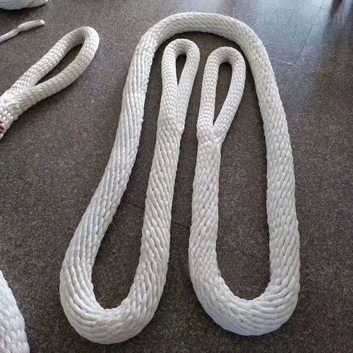 nylon braided rope with lifting double eyes