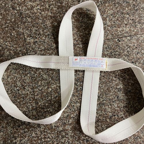 ShiZhiLi Rope Net Belt Co.Ltd manufacture 1 Ton Flat Polyester Woven Webbing Lifting Sling Belt